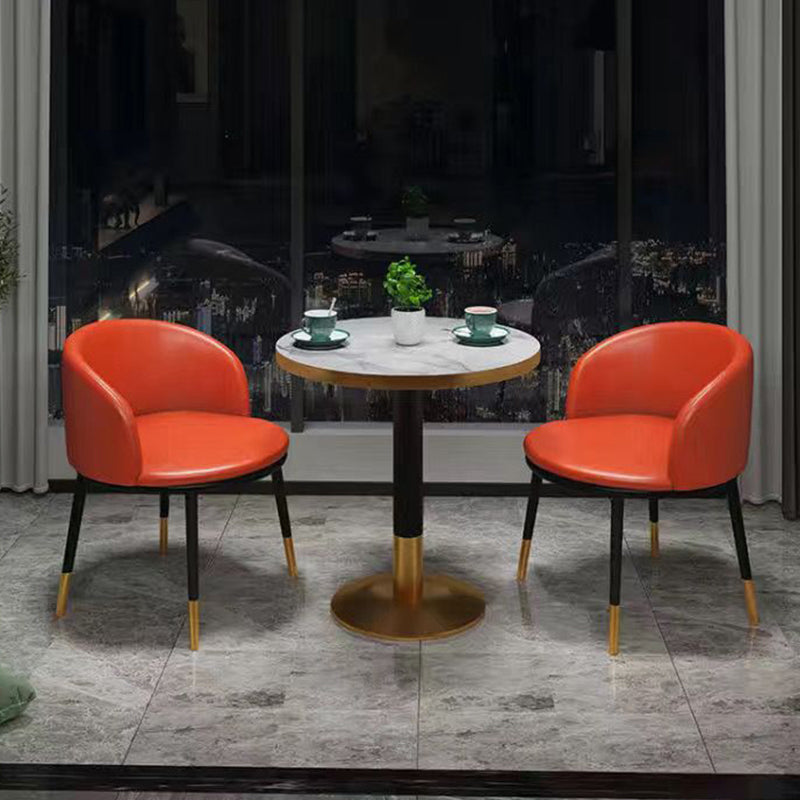 Set di sala da pranzo da 3 pezzi e set di sedie, forma rotonda contemporanea