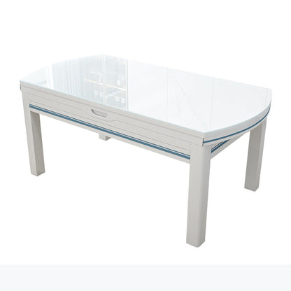 1/5/7 pezzi tavolo da pranzo e sedia set in bianco, contemporaneo