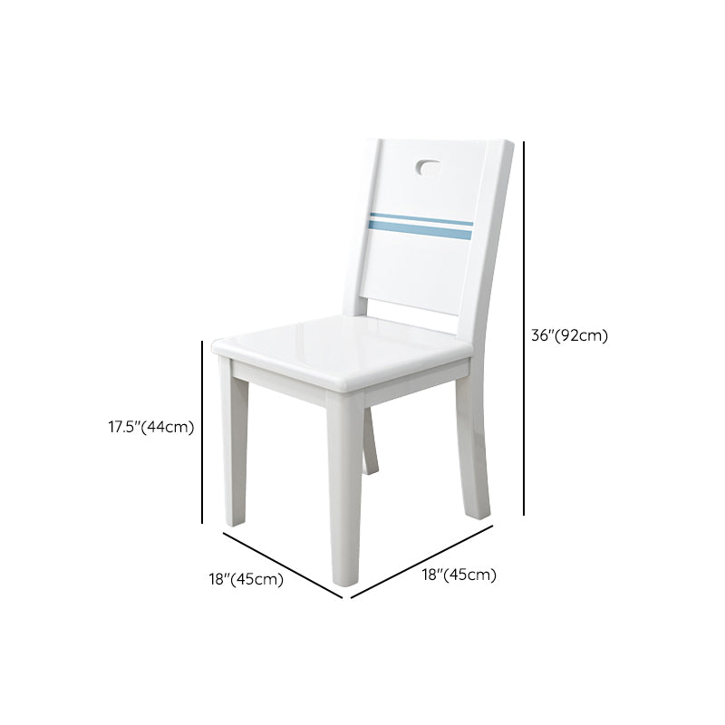 1/5/7 pezzi tavolo da pranzo e sedia set in bianco, contemporaneo