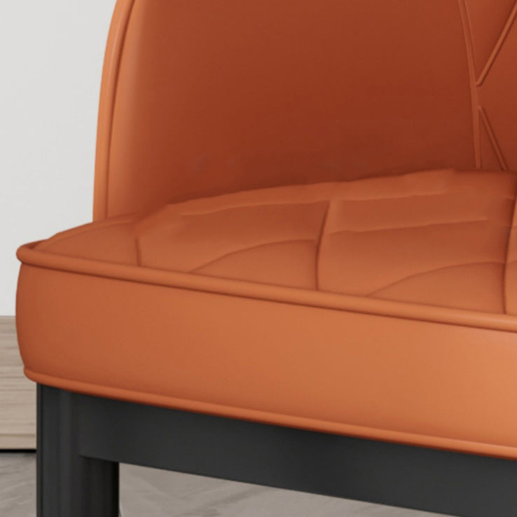 Sedia da pranzo in stile contemporaneo imbottito con gambe metalliche