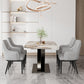 Sedia da pranzo in stile contemporaneo imbottito con gambe metalliche