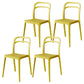 Contemporary Style Open Back Plastic Dining Side Chair for Home Use