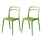 Contemporary Style Open Back Plastic Dining Side Chair for Home Use