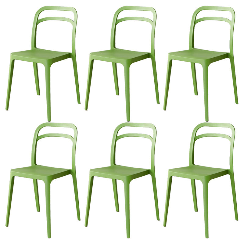 Contemporary Style Open Back Plastic Dining Side Chair for Home Use