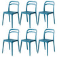 Contemporary Style Open Back Plastic Dining Side Chair for Home Use