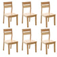 Contemporary Home Ladder Back Solid Wood Armless Dining Chair