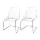 Contemporary Style Acrylic Low Back Dining Side Chair for Home