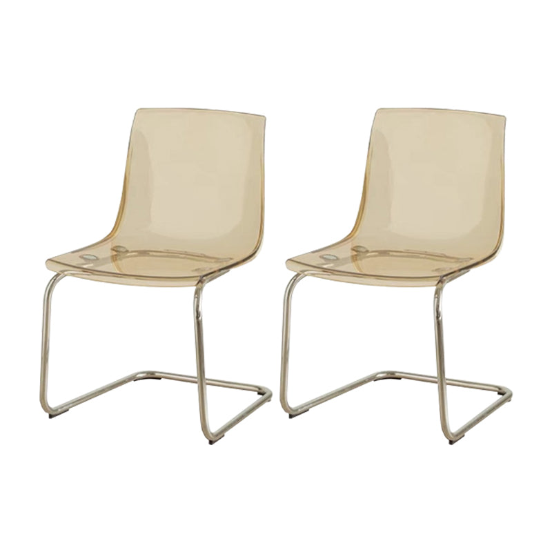 Silla lateral de comedor de la espalda acrílica de estilo contemporáneo para el hogar