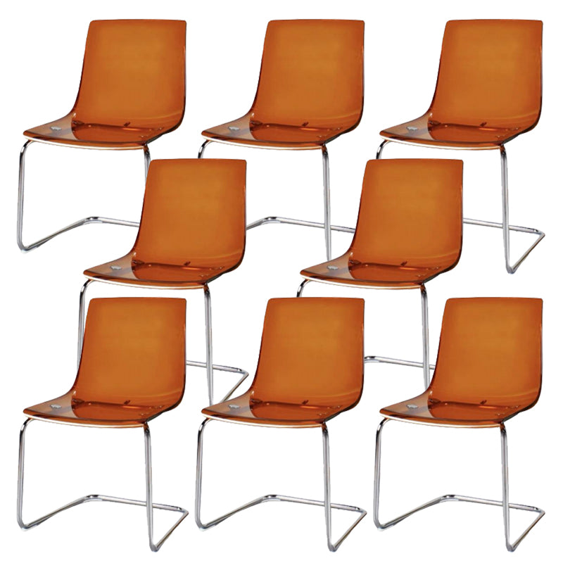 Chaise latéral de style contemporain en acrylique Low Back pour la maison