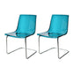 Contemporary Style Acrylic Low Back Dining Side Chair for Home