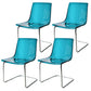 Contemporary Style Acrylic Low Back Dining Side Chair for Home