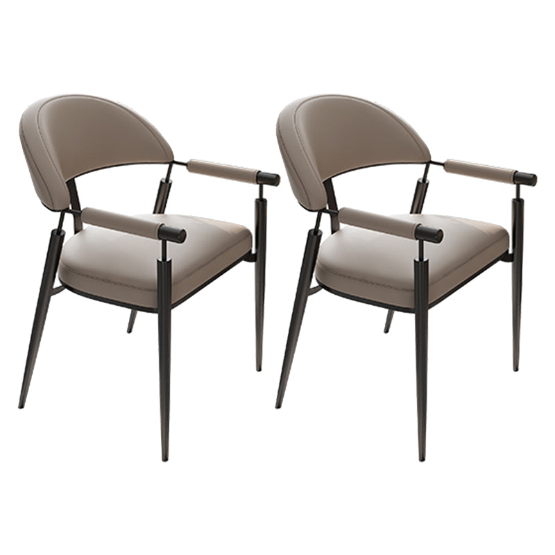 Chaise de salle à manger industrielle à dos industriel gris et noir pour la maison