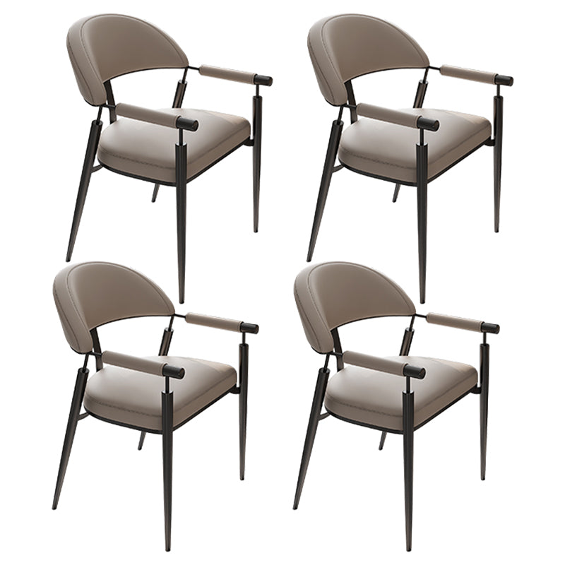 Chaise de salle à manger industrielle à dos industriel gris et noir pour la maison