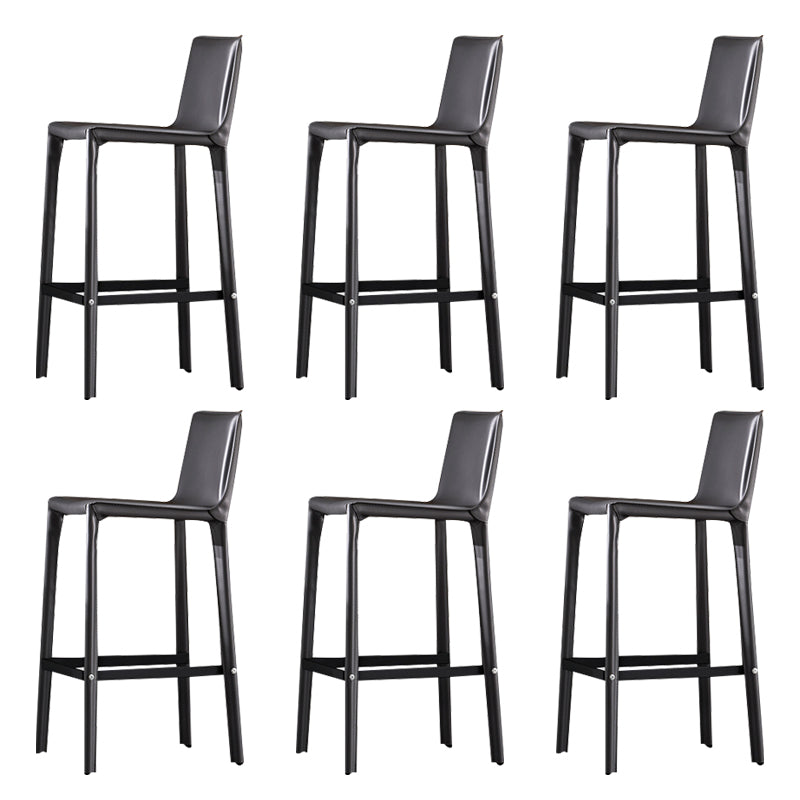 Sgabello industriale da 39 "in altezza con cuscino in pelle