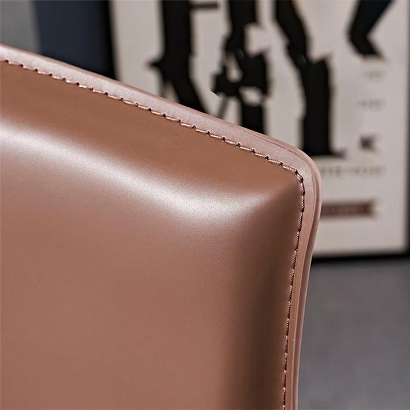 Tabouret de comptoir de dossier industriel de 39 "à hauteur avec coussin en cuir