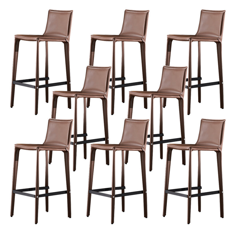 Sgabello industriale da 39 "in altezza con cuscino in pelle