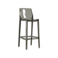 Contemporary Acrylic Backrest Counter High Stool with 4 Legs Grey 1 Piece Clearhalo 'Bar Furniture' 'Bar Stools' 'bar_stools' 'furn' 'furn_bar_stools' 'Furniture' 'Kitchen & Dining Furniture' 7837947