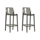 Contemporary Acrylic Backrest Counter High Stool with 4 Legs Grey 2 Piece Set Clearhalo 'Bar Furniture' 'Bar Stools' 'bar_stools' 'furn' 'furn_bar_stools' 'Furniture' 'Kitchen & Dining Furniture' 7837949