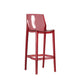 Contemporary Acrylic Backrest Counter High Stool with 4 Legs Red 1 Piece Clearhalo 'Bar Furniture' 'Bar Stools' 'bar_stools' 'furn' 'furn_bar_stools' 'Furniture' 'Kitchen & Dining Furniture' 7837956