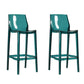 Contemporary Acrylic Backrest Counter High Stool with 4 Legs Green 2 Piece Set Clearhalo 'Bar Furniture' 'Bar Stools' 'bar_stools' 'furn' 'furn_bar_stools' 'Furniture' 'Kitchen & Dining Furniture' 7837970