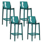 Contemporary Acrylic Backrest Counter High Stool with 4 Legs Green 4 Piece Set Clearhalo 'Bar Furniture' 'Bar Stools' 'bar_stools' 'furn' 'furn_bar_stools' 'Furniture' 'Kitchen & Dining Furniture' 7837971