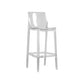 Contemporary Acrylic Backrest Counter High Stool with 4 Legs Clear 1 Piece Clearhalo 'Bar Furniture' 'Bar Stools' 'bar_stools' 'furn' 'furn_bar_stools' 'Furniture' 'Kitchen & Dining Furniture' 7837974