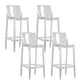 Contemporary Acrylic Backrest Counter High Stool with 4 Legs Clear 4 Piece Set Clearhalo 'Bar Furniture' 'Bar Stools' 'bar_stools' 'furn' 'furn_bar_stools' 'Furniture' 'Kitchen & Dining Furniture' 7837976