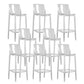 Contemporary Acrylic Backrest Counter High Stool with 4 Legs Clear 8 Piece Set Clearhalo 'Bar Furniture' 'Bar Stools' 'bar_stools' 'furn' 'furn_bar_stools' 'Furniture' 'Kitchen & Dining Furniture' 7837978