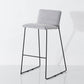 クッションと金属ベースを備えたモダンスタイルのバックレストカウンタースツール