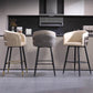 Contemporary Backrest Counter Stool with Leather Cushion and Metal Base Clearhalo 'Bar Furniture' 'Bar Stools' 'bar_stools' 'furn' 'furn_bar_stools' 'Furniture' 'Kitchen & Dining Furniture' 7838227