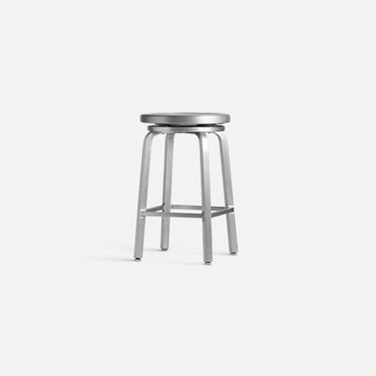 Contemporary Backless Metal Counter Stool with 4 Legs for Dining Room 1 Piece Counter Stool (24"H) Clearhalo 'Bar Furniture' 'Bar Stools' 'bar_stools' 'furn' 'furn_bar_stools' 'Furniture' 'Kitchen & Dining Furniture' 7838366