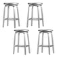 Contemporary Backless Metal Counter Stool with 4 Legs for Dining Room 4 Piece Set Counter Stool (24"H) Clearhalo 'Bar Furniture' 'Bar Stools' 'bar_stools' 'furn' 'furn_bar_stools' 'Furniture' 'Kitchen & Dining Furniture' 7838369