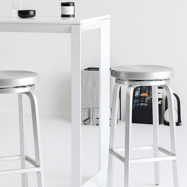 Contemporary Backless Metal Counter Stool with 4 Legs for Dining Room Clearhalo 'Bar Furniture' 'Bar Stools' 'bar_stools' 'furn' 'furn_bar_stools' 'Furniture' 'Kitchen & Dining Furniture' 7838371