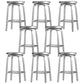 Contemporary Backless Metal Counter Stool with 4 Legs for Dining Room 8 Piece Set Counter Stool (24"H) Clearhalo 'Bar Furniture' 'Bar Stools' 'bar_stools' 'furn' 'furn_bar_stools' 'Furniture' 'Kitchen & Dining Furniture' 7838373