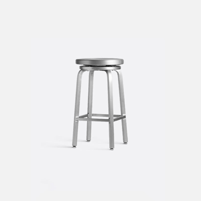 Contemporary Backless Metal Counter Stool with 4 Legs for Dining Room 1 Piece Counter Stool(26"H) Clearhalo 'Bar Furniture' 'Bar Stools' 'bar_stools' 'furn' 'furn_bar_stools' 'Furniture' 'Kitchen & Dining Furniture' 7838376