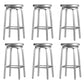 Contemporary Backless Metal Counter Stool with 4 Legs for Dining Room 6 Piece Set Counter Stool(26"H) Clearhalo 'Bar Furniture' 'Bar Stools' 'bar_stools' 'furn' 'furn_bar_stools' 'Furniture' 'Kitchen & Dining Furniture' 7838381