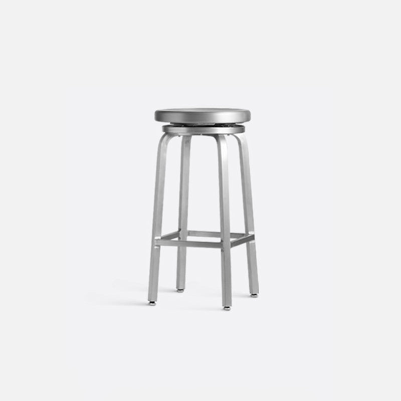 Contemporary Backless Metal Counter Stool with 4 Legs for Dining Room 1 Piece Bar Stool(30"H) Clearhalo 'Bar Furniture' 'Bar Stools' 'bar_stools' 'furn' 'furn_bar_stools' 'Furniture' 'Kitchen & Dining Furniture' 7838385