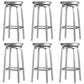 Contemporary Backless Metal Counter Stool with 4 Legs for Dining Room 6 Piece Set Bar Stool(30"H) Clearhalo 'Bar Furniture' 'Bar Stools' 'bar_stools' 'furn' 'furn_bar_stools' 'Furniture' 'Kitchen & Dining Furniture' 7838388