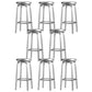 Contemporary Backless Metal Counter Stool with 4 Legs for Dining Room 8 Piece Set Bar Stool(30"H) Clearhalo 'Bar Furniture' 'Bar Stools' 'bar_stools' 'furn' 'furn_bar_stools' 'Furniture' 'Kitchen & Dining Furniture' 7838389
