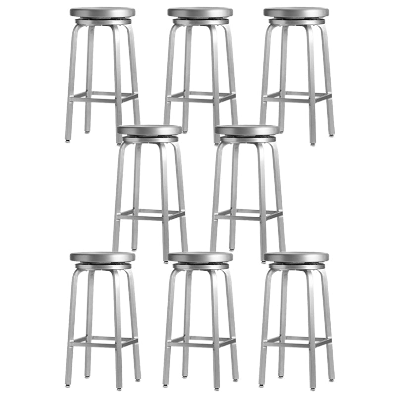 Contemporary Backless Metal Counter Stool with 4 Legs for Dining Room 8 Piece Set Bar Stool(30"H) Clearhalo 'Bar Furniture' 'Bar Stools' 'bar_stools' 'furn' 'furn_bar_stools' 'Furniture' 'Kitchen & Dining Furniture' 7838389