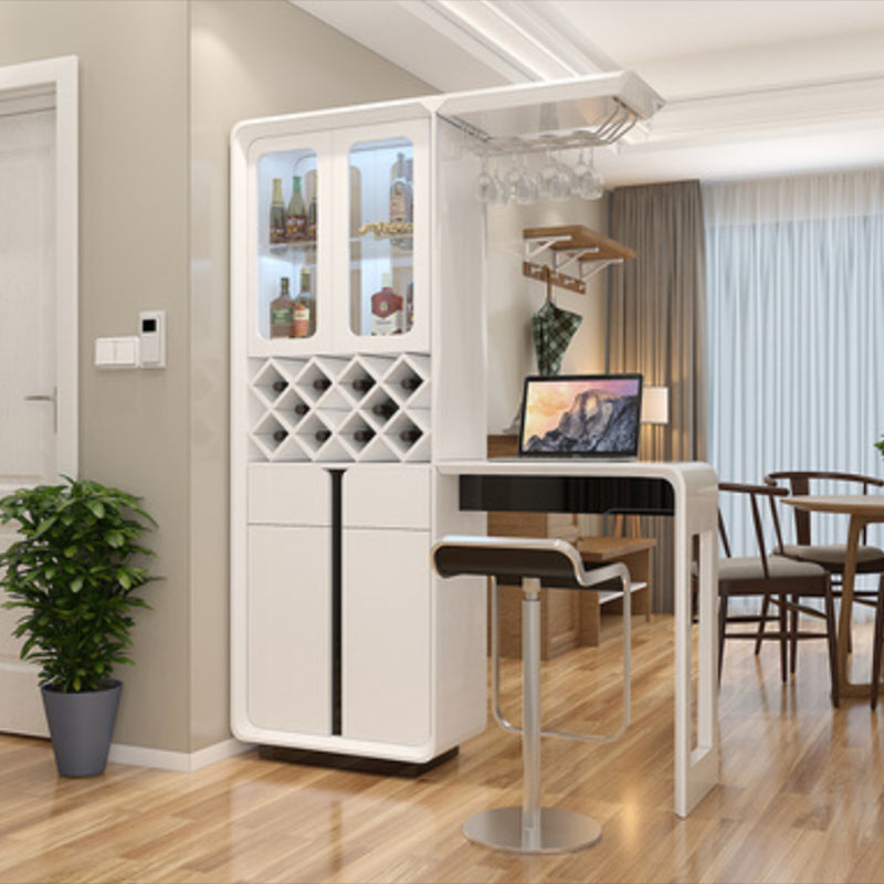 2 pezzi sgabelli da bar contemporanei e tavolo set in bianco e nero