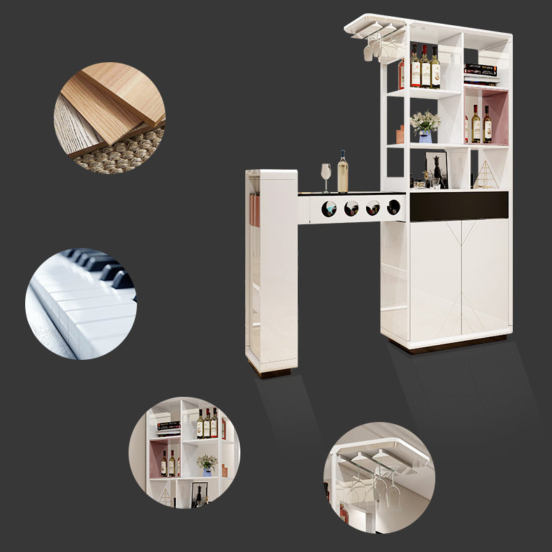 2 pezzi sgabelli da bar contemporanei e tavolo set in bianco e nero