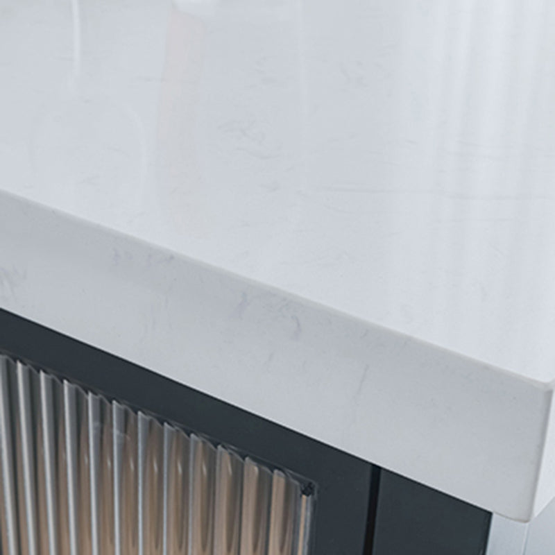 Carrello rettangolare per l'isola della cucina contemporanea con base di metallo nero