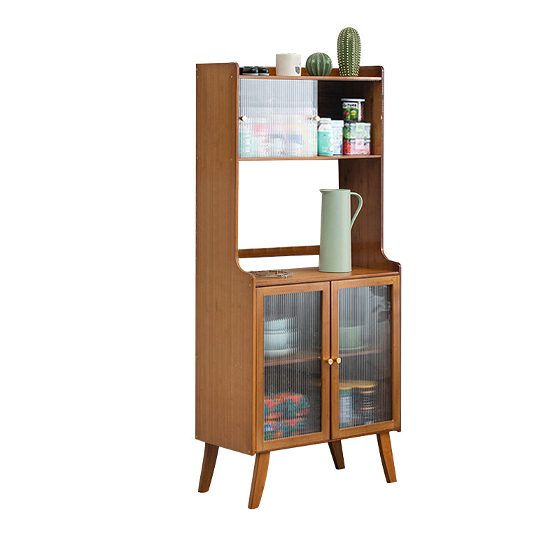 Modern Style Open Storage Buffet Stand Buffet Buffet Buffet de madera de ingeniería marrón