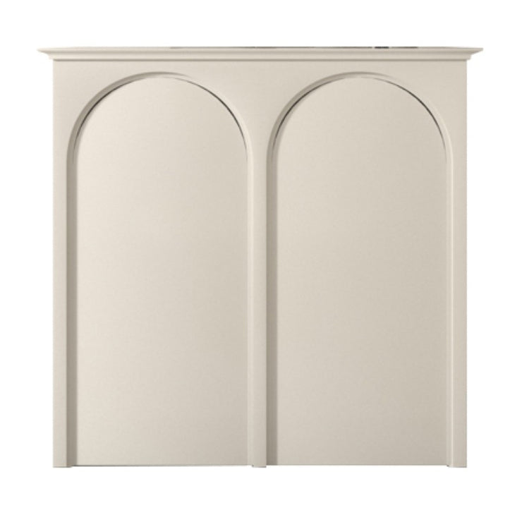 Modernism Wood Sideboard Table White Server Cabinets Included for Living Room 36"L x 17"W x 35"H Clearhalo 'buffet_sideboard' 'Buffets & Sideboards' 'furn' 'furn_buffet_sideboard' 'Furniture' 'Kitchen & Dining Furniture' 7838926