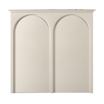 Modernism Wood Sideboard Table White Server Cabinets Included for Living Room 36"L x 17"W x 35"H Clearhalo 'buffet_sideboard' 'Buffets & Sideboards' 'furn' 'furn_buffet_sideboard' 'Furniture' 'Kitchen & Dining Furniture' 7838926