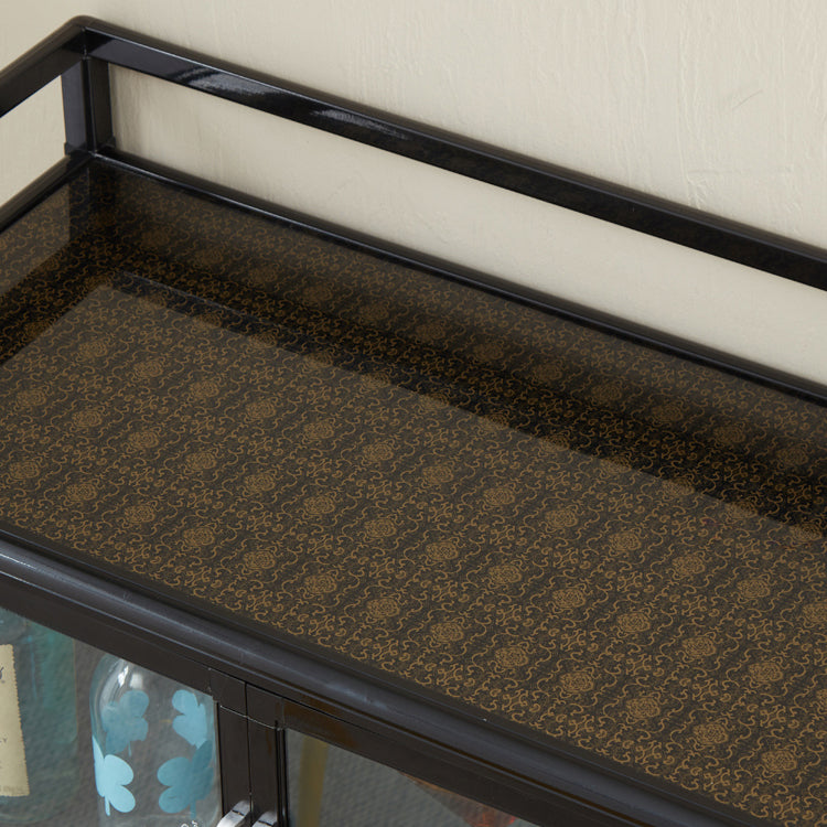 Puertas de vidrio de lado de metal de black metal contemporáneo para sala de estar para sala de estar