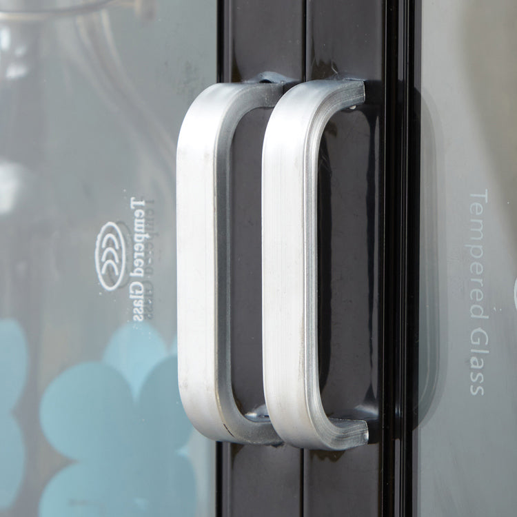 Puertas de vidrio de lado de metal de black metal contemporáneo para sala de estar para sala de estar