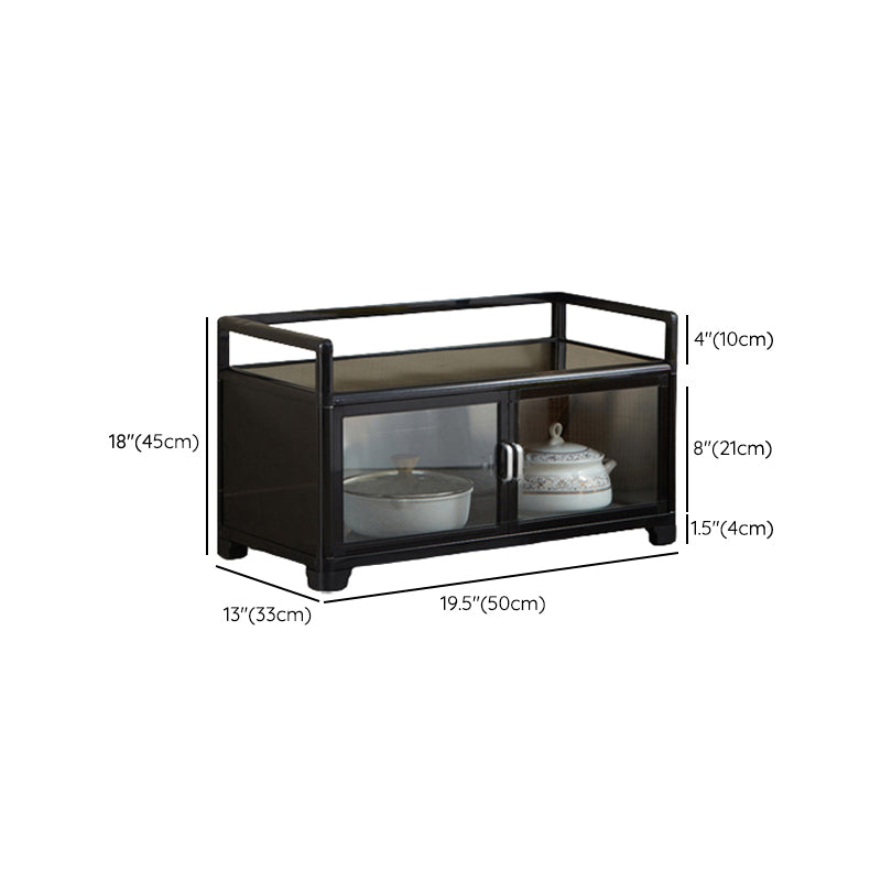 Puertas de vidrio de lado de metal de black metal contemporáneo para sala de estar para sala de estar