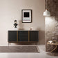 Glam Sideboard Wood Server Gabinet con spazio per la sala da pranzo